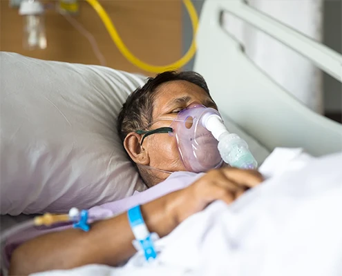 Intensivpatient mit Beatmung