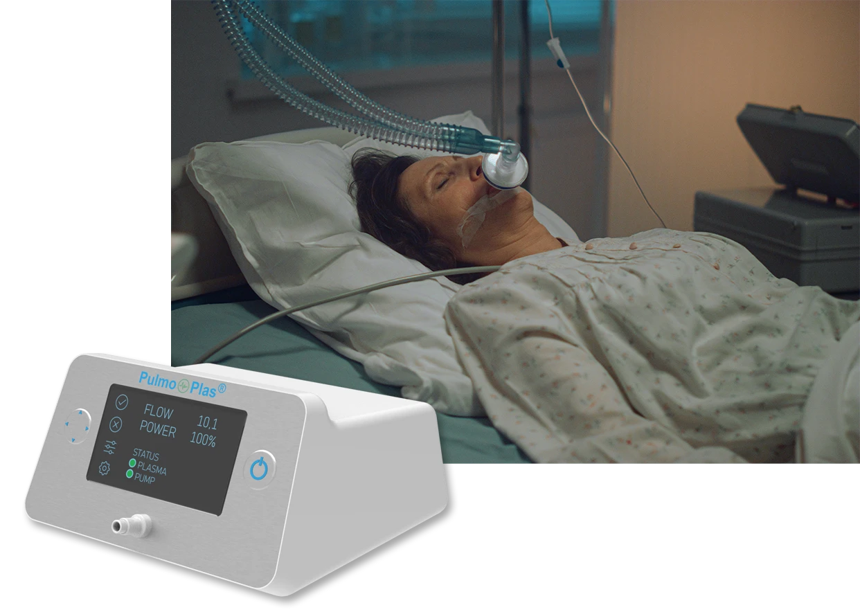 Pulmoplas Gerät mit Patientin