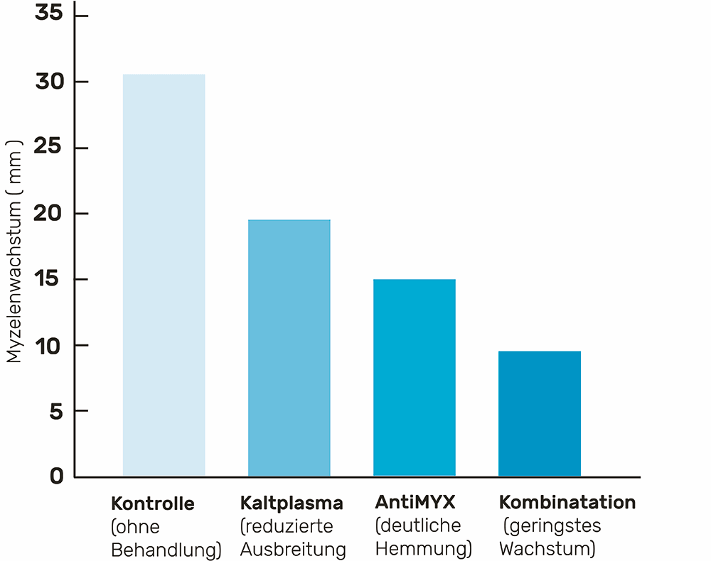 Myzelwachstum-Kaltplasma-Diagramm